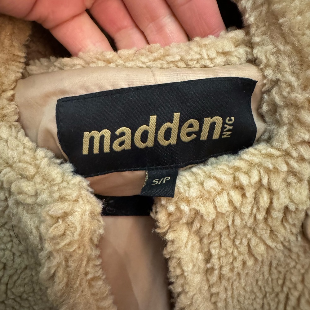 Madden NYC Tan Sherpa Jacket